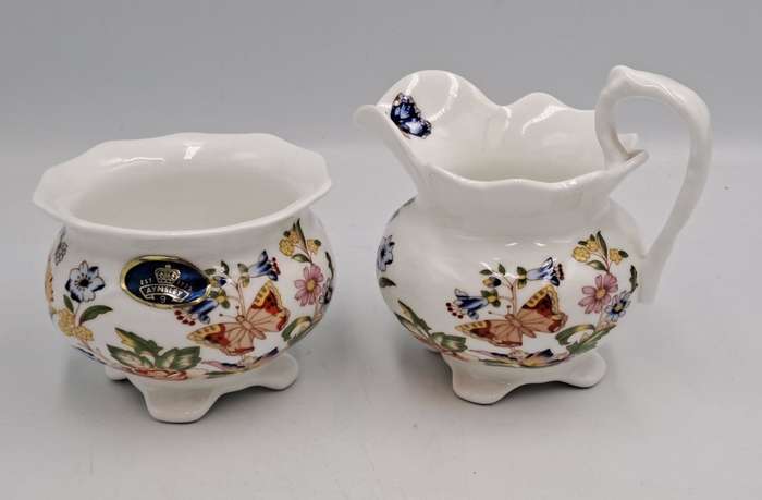 Vintage Aynsley COTTAGE GARDEN Surgar Bowl and Greamer -Bone China -England