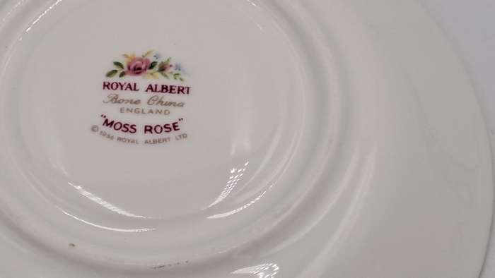 Vintage Royal Albert MOSS ROSE Tea Duo - Bone China - England