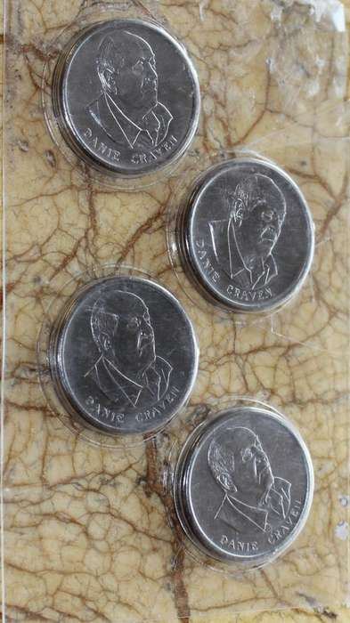 Full Set of 4 Different Danie Craven Coins /Tokens still sealed