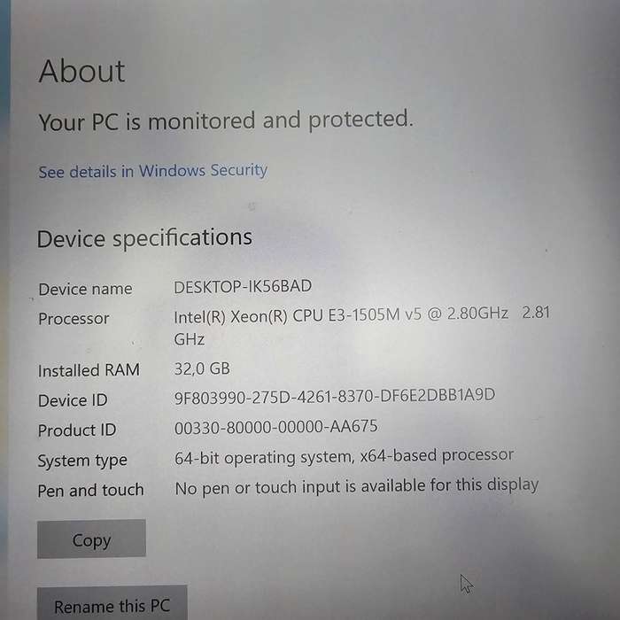 HP ZBOOK 15 G3  XEON(R) CPU E3-1505M MOBILE WORKSTATION LAPTOP