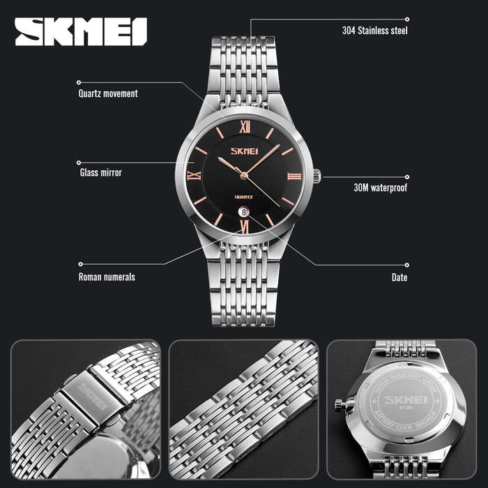 Time and Date Display, 30m Waterproof, Quartz Battery Movement, Good Quality, 3 Color types