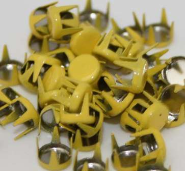 BRADS WITH PRONGS - YELLOW
