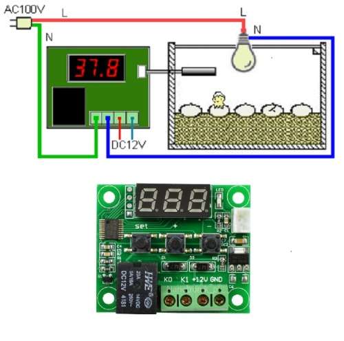 Temperature Controller Thermostat W1209 RED 12V DC -50 to +110deg **LOCAL STOCK**