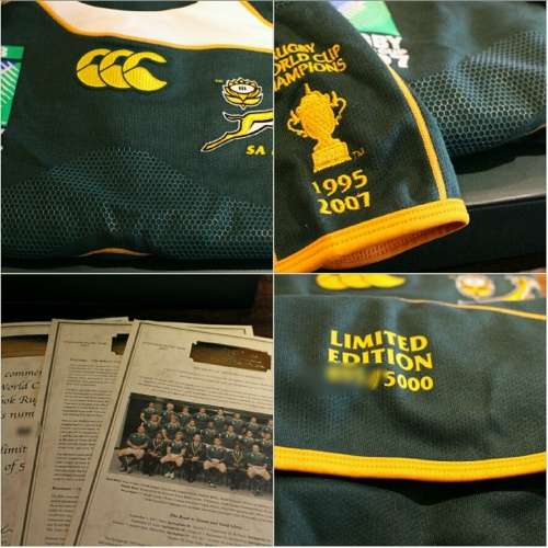 Commemorative Limited edition Springbok RWC 2007 jersey