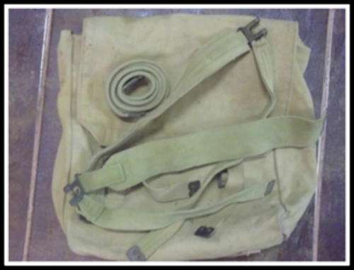 OLD ARMY??? BAG WITH 3 STRAPS NOT ATTACHED