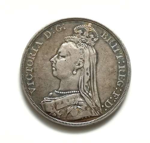 GREAT BRITAIN 1891 SILVER CROWN