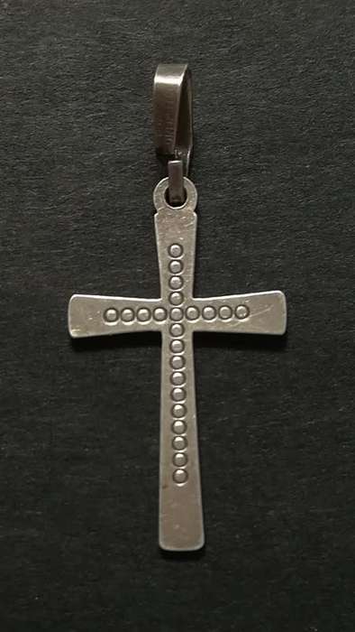 STERLING SILVER CROSS PENDANT 13 X 26MM