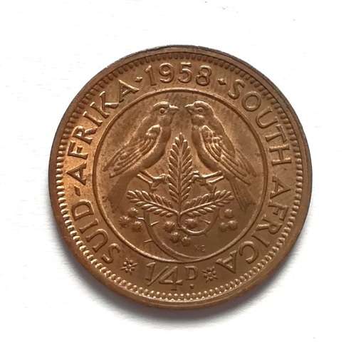 UNION 1958 QUARTER PENNY