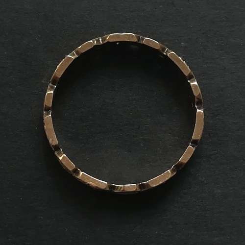 9CT GOLD FILIGREE BAND/ RING SIZE P TOTAL WEIGHT  2.42 GRAMS