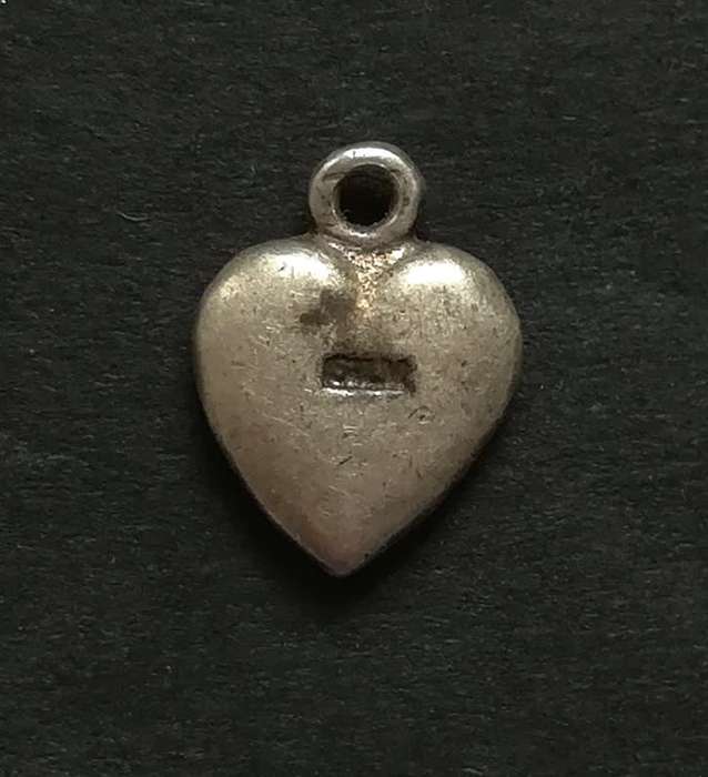 STERLING SILVER CHARM - SMALL HEART 8 X 10MM 1GRAMS