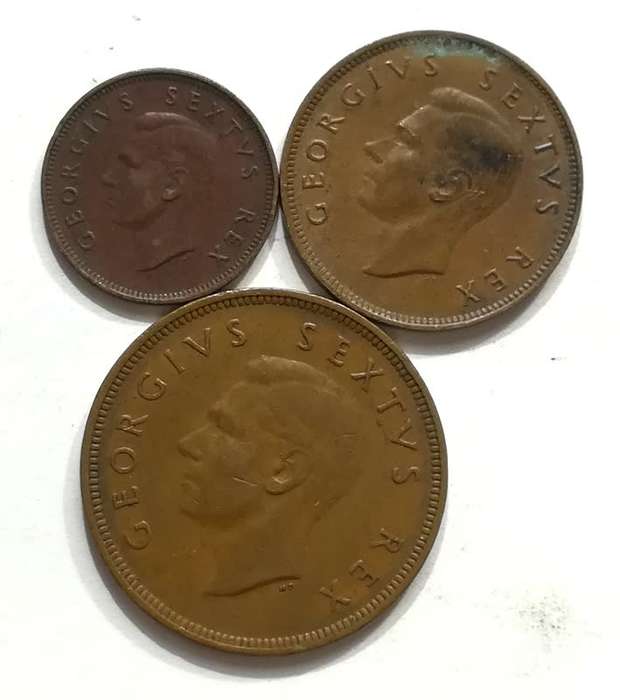 UNION 1951 1/2+1/2+1 PENNY (3 COINS)