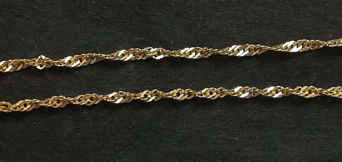 9CT GOLD ITALY NECKLACE 550MM 0.8 GRAMS