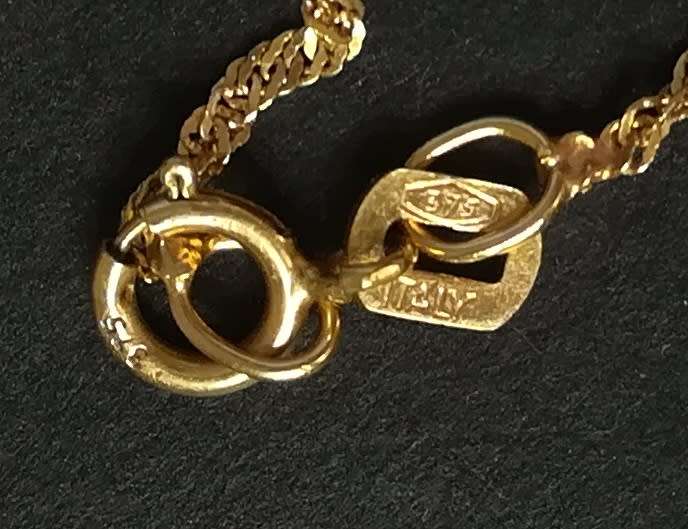 9CT GOLD ITALY NECKLACE 550MM 0.8 GRAMS