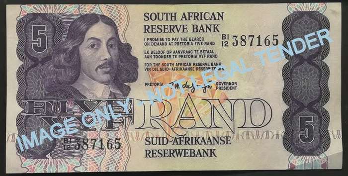 T W DE JONGH 5 RAND 4TH ISSUE