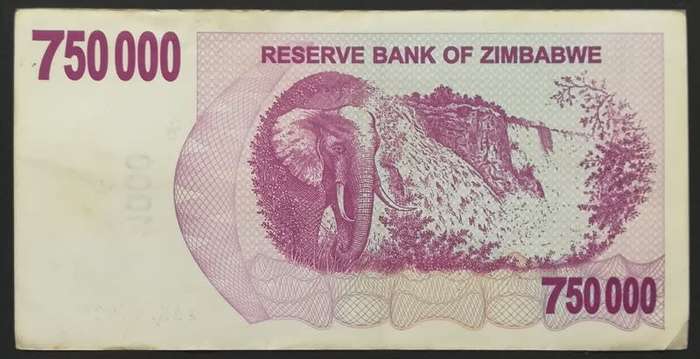 ZIMBABWE AA 750 000 DOLLARS 2008
