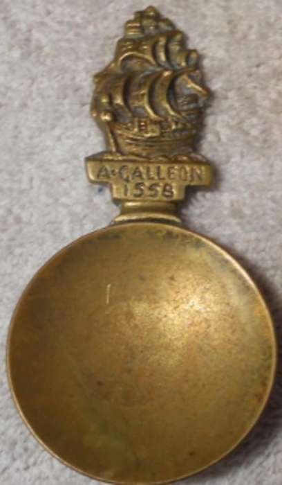 Galleon topped tea caddy spoon