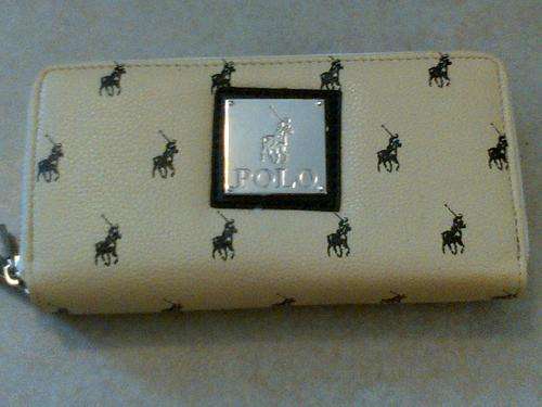 GR8 SPECIAL~~LOVELY POLO WALLET DOUBLE ZIP- BEIGE~~
