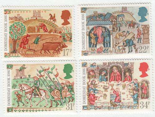 1986 Great Britain Doomsday book set of 4 mint stamps - SG 1324 - 1327 - as per photo