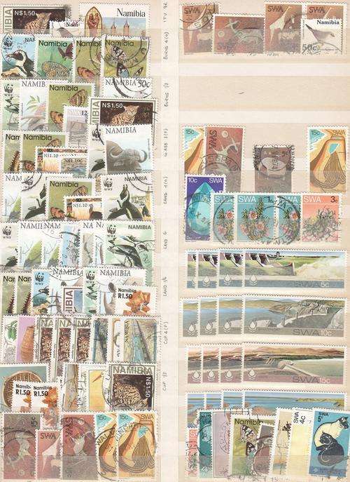 Collection of 93 South West Africa and Namibia - as per photo