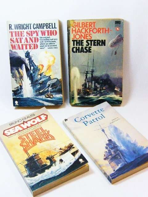 Lot of 4 boat themed war story books