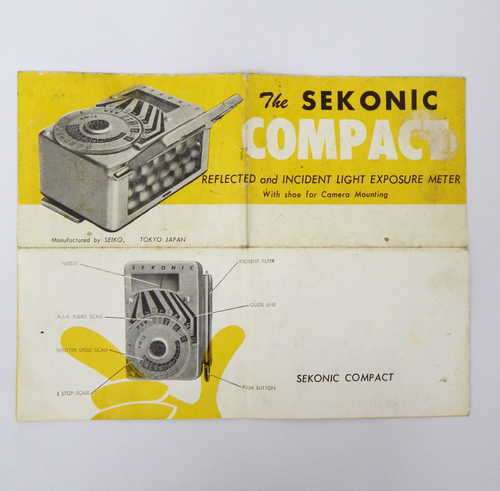 The Sekonic compact reflected and incident light exposure meter exposure manual