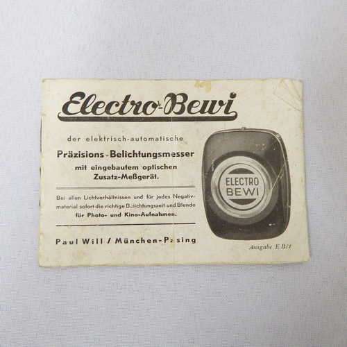 Electro-Bewi der  elektrisch-automatische instruction manual