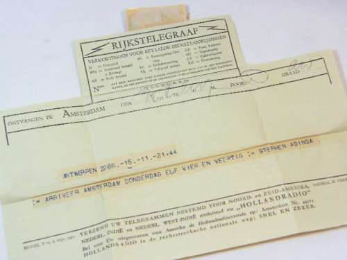 1932 Rijkstelegraaf from Antwerpen to Amsterdam with Radio Holland label