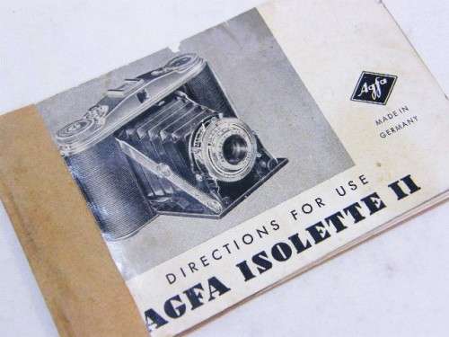 Agfa Isolette II instruction booklet