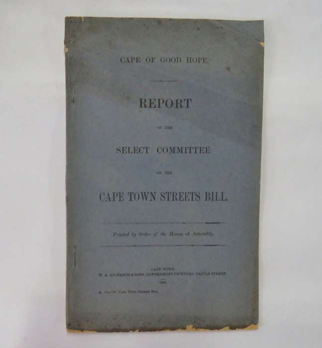 Cape of Good Hope 1894 report of the select committee on the Cape Town Streets Bill