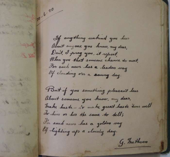 Remembrance book made during WW1 and later - Some beautiful artwork