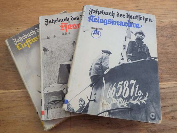 Jahrbucher der Werhmacht 1941 - German Yearbook set of military forces - Luftwaffe, Kriegsmarine