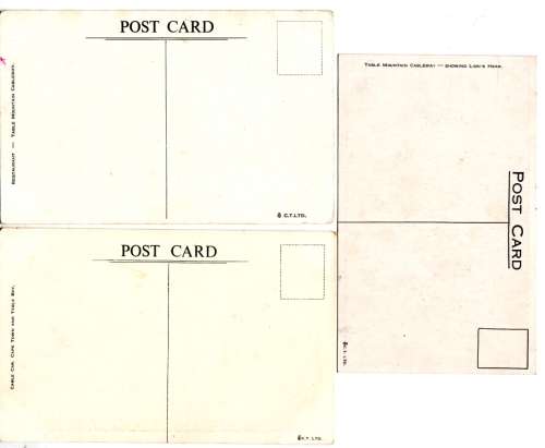 Set of 5 postcards - Cape Town Cableway - UNUSED - more than 50 years old