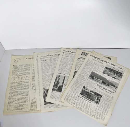 Lot of 8 Ons Courier newspapers - Issued after Tulbagh Disaster