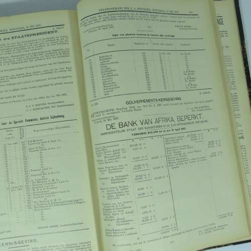 Bound Volumes of March, April and May 1897 Government Gazettes of the ZAR - Just before the Boer War