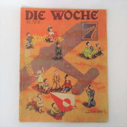 Die Woche 11 October 1930 magazine - Some marks and some torn pages