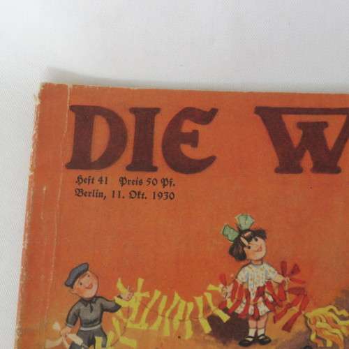 Die Woche 11 October 1930 magazine - Some marks and some torn pages