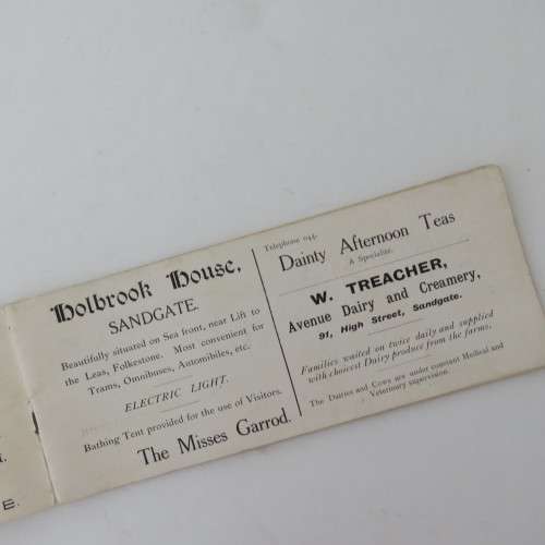 Booklet for Sunny Sandgate, Kent Info on business operations about 1930`s