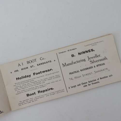 Booklet for Sunny Sandgate, Kent Info on business operations about 1930`s
