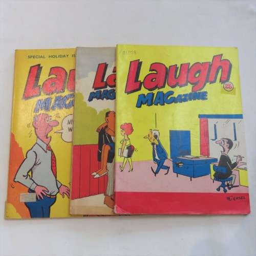 Laugh Magazine cartoon and joke book - Lot of 3 vintage issues