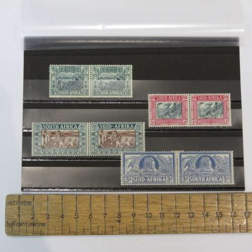 1938 Voortrekker Centenary SACC 75-78 pairs mint - Only 3d hinged