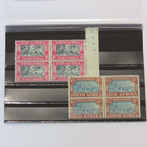 Commemoration of Voortrekkers SACC 79 and 80 hinged mint - Blocks of 4