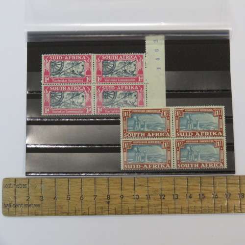 Commemoration of Voortrekkers SACC 79 and 80 hinged mint - Blocks of 4