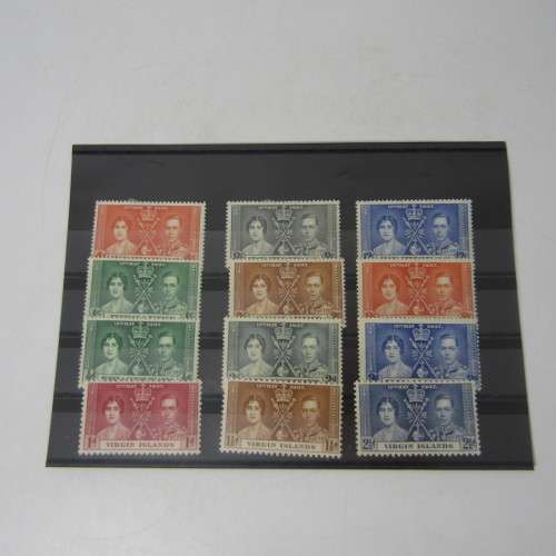 Lot of 12 x George 6 coronation stamps mint hinged