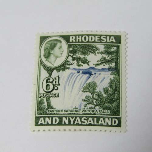 Rhodesia and Nyasaland SACC No. 24 Normal 6d mint hinged stamp plus error stamp
