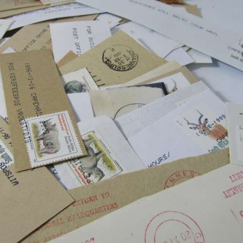 Many hundreds of stamps and postmarks on cover - unchecked