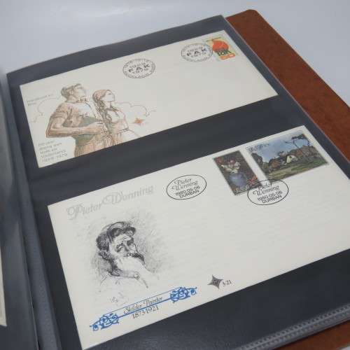 Loose leaf album with more than 40 First day covers from South Africa and other items