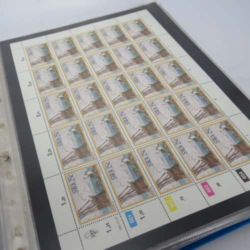 Loose leaf album with more than 120 South West Africa full sheets of stamps