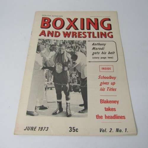 South Africa Boxing and Wrestling Magazine - No.s 1 to 12 with 3 and 8 missing - also Vol. 12 No. 1
