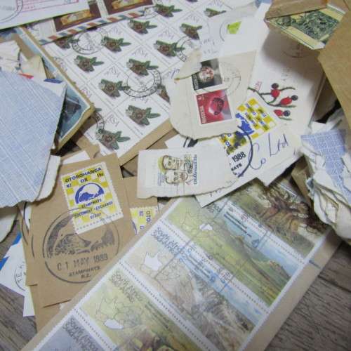 Over Half a Kilo stamps on covers - Many hundreds - unchecked