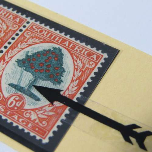 SG 61-61a South Africa six pence falling ladder variety flaw - excellent mint pair